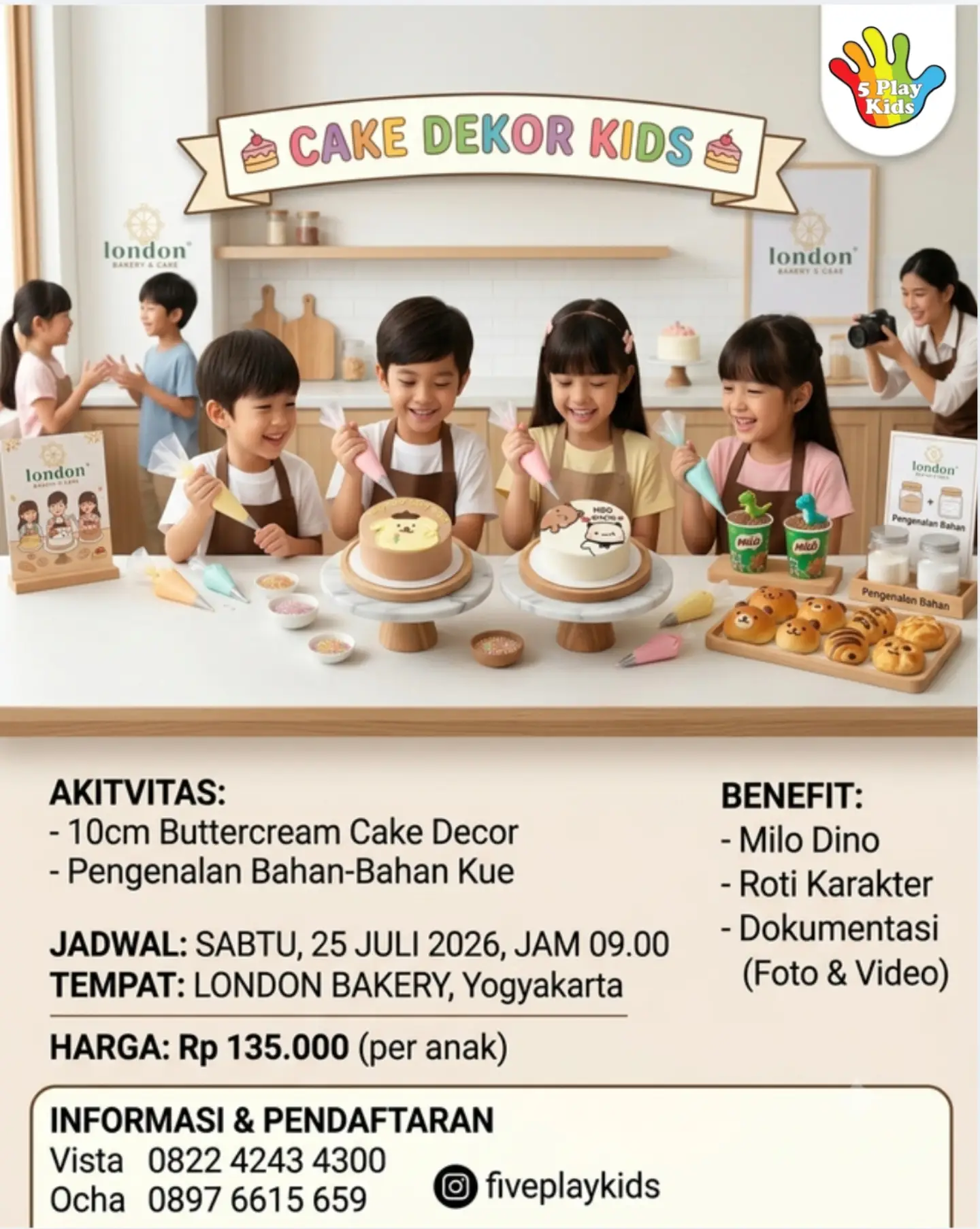 Cake Dekor Kids di London Bakery Kotabaru