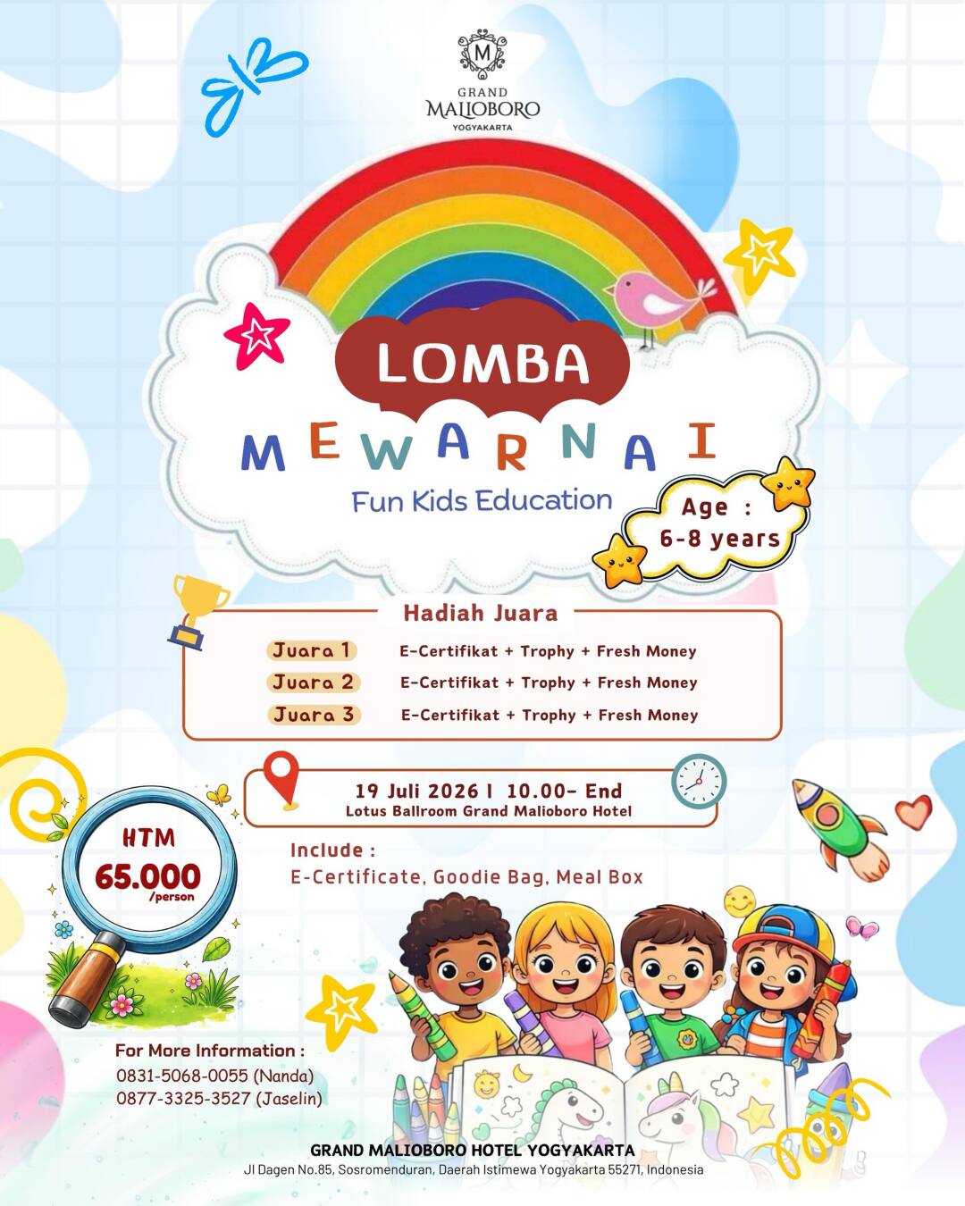 Grand Malioboro Hotel lomba mewarnai